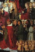 CHARONTON, Enguerrand The Coronation of the Virgin, detail: the crowd iyu oil on canvas